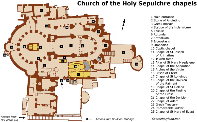 Church of the Holy Sepulchre chapels « See The Holy Land